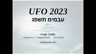 BIBLE CODE: UFO 2023