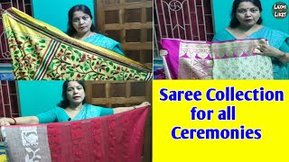 Bengali Saree Collection for all ceremonies || My Traditional Saree Collection