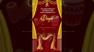 Haldi ceremony invitation video #weddinginvitaionvideo #haldiceremony #haldi