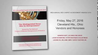 WEA 2016 Red Carpet Award Vendors and Honorees