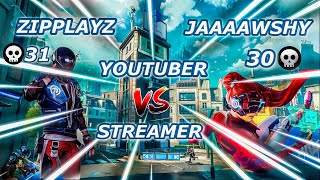 ZIPPLAYZ vs Jaaaawshy Plays in TDM MODE! YouTuber vs Streamer (Hyper Scape PC)