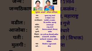 सुषमा अंधारे जीवन परिचय  Sushma Andhare Biography | #shortsfeed #ytshorts  #biography #sushmaandhare