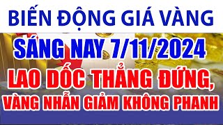 Giá vàng hôm nay 7/11/2024: lao dốc thẳng đứng, vàng nhẫn giảm không phanh #giavanghomnay