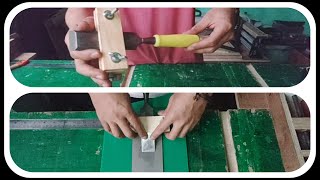 Membuat alat bantu asah pahat dan sugu manual   honing guide DIY