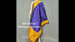 Pure Handloom Pochampally Ikkat Silk Dupatta with Silkmark@stunningwear7951