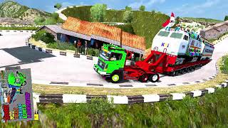 Truck Lokomotif Bawa Kereta Api Di Jalur Extrim GamePlay #5