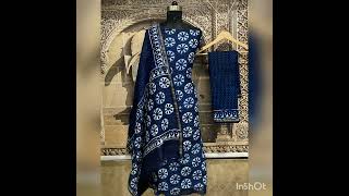 Trending Maheshwari SilkCotton Indigo Suits@stunningwear7951 || New Stockup