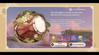 Genshin Impact 2.7 | The Almighty Arataki Great and Glorious Drumalong Festival