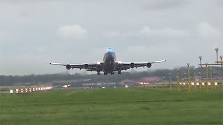 ✈KLM Boeing 747-400 ✈ takeoff at Amsterdam Schiphol International Airport