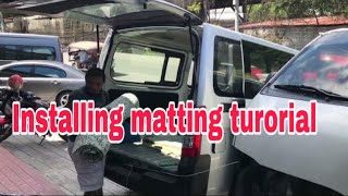 How to install matting with foam insulator for Nissan urvan nv350