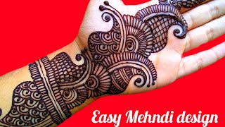 Very easy mehndi design front hand |Simple and beautiful mehndi design |Karwa chauth special mehndi