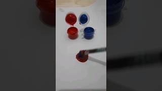 MERAH dan BIRU menjadi UNGU #shortvideo #art #collor #painting #cat #acrylicpainting