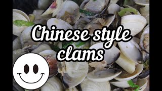 Stir Fried Clams w Rice Wine 炒蛤蜊 ( LALA ) | Recipe | Simple Recipe | Easy to cook | ASMR | Cooking