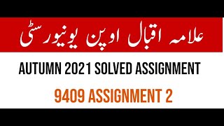 : Basics of Technical English 9409 = Assignment No 2  Alimah Online