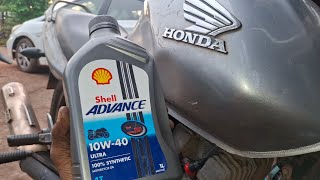 Honda Unicorn Oil Change Fully Synthetic Engineoil @borntorideGoa