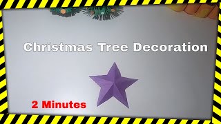 DIY STAR Christmas tree topper | 3D Star | Superholly｜ tree stars paper crafts｜聖誕樹🎄✨星星手工