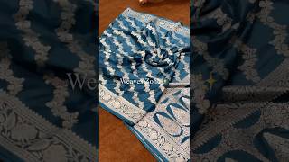 German Blue Colour Mashru Silk Saree Leheriya Design ￼#mashrusilk ?brida #bluesaree #pattusaree