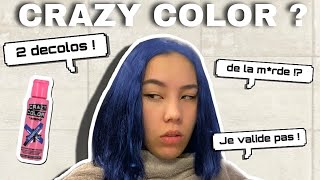 CHANGEMENT CAPILLAIRE : COLORATION BLEU CRAZY COLOR mais beurk c’est horrible !!