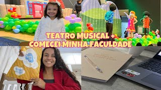 COMECEI MINHA FACULDADE, PRIMEIRO TEATRO MUSICAL DA MELLANY, COMPRINHAS E MAIS 😍 | Gabi de Paula