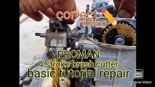 Proman 4stoke brush cutter.. how to timing and repair basic tutorial...