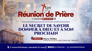 Réunion de prière du Vendredi 26 Avril 2024