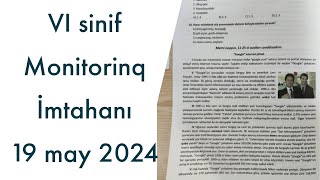 VI sinif monitorinq sualları Azərbaycan dili izahı 19 may 2024