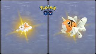 Pokemon Go: Evolving Shiny Goldeen into Shiny Seaking