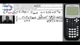 Magnetic Forces between Current Carrying Wires Calculation