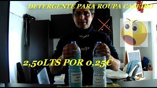 2,5lts Por 0,25€-Detergente caseiro , faça voçe mesmo. DIY laundry detergent - DIY detergente