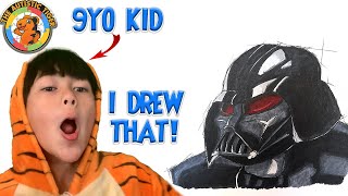 9yo Autistic Savant Draws - Darth Vader | Star Wars