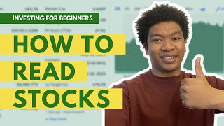 How to Read Stocks | Investing for Beginners