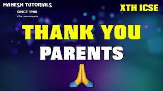 Merit Rankers Thanking their Parents - Mahesh Tutorials