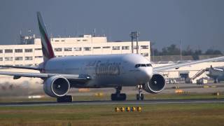 Emirates Boeing 777 A6-ECA takeoff at Frankfurt Airport 04.10.2014