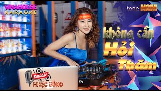 Không Cần Hỏi Thăm Remix Karaoke Vinahouse | Đinh Tùng Huy | Tone Nam | Karaoke Nhạc Sống Sóc Trăng