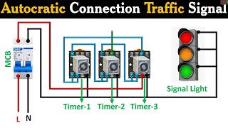 Traffic Signal Light Connection Diagram | Autocratic connection traffic signal | ‪@EEEAnimations24