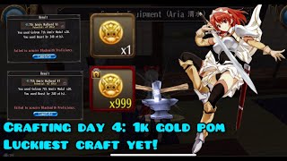 Day 4: Crafting 1,000 gold pom, luckiest craft so far-ToramOnline