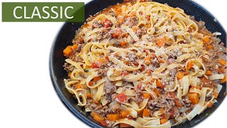 The famous pasta bolognese recipe!