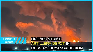 Drones strike artillery depot in Russia’s Bryansk region