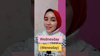 How to pronounce  "Wednesday" 📆📑  #English #learning #tealovers #learning #learningathome