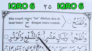 cara mengaji Alquran sangat mudah dan cepat khusus pemula metode iqro full | iqro jilid 6 halaman 25