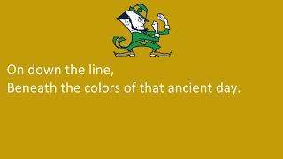 University of Notre Dame's Secondary Fight Song, "Down the Line"