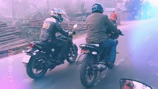 সকাল সকাল কুয়াশার আবরণে || one winter morning in my love kushtia Town #pulsar #hornet #rtr brothers.