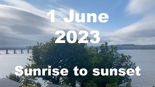 Sunrise to sunset on 1 June 2023 | 4K | Timelapse