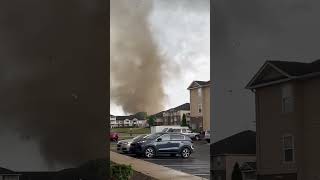 Intense Damaging Tornado Close Range - Greenwood, Indiana