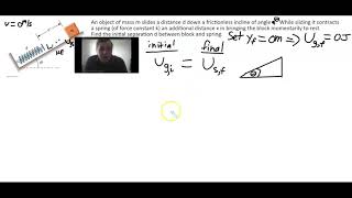 Gravitatational & Elastic (Spring) Potential Energy Problem