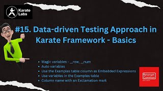 #15. Data-driven Testing Approach in Karate Framework - Basics #karateframework