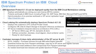 IBM Spectrum Protect 8.1.12 on IBM Cloud catalog - Presentation