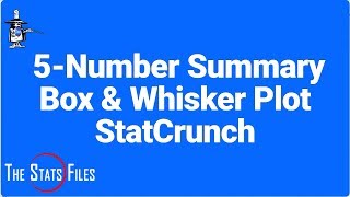 Quick Box and whisker plot and 5-number summary using StatCrunch