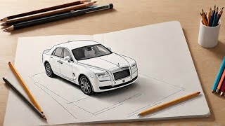 "Sketching the Rolls Royce Ghost: Artistic Process"