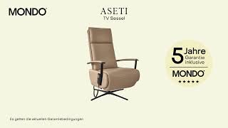 MONDO Aseti Relaxsessel in Taupe mit schwarzem Metallgestell